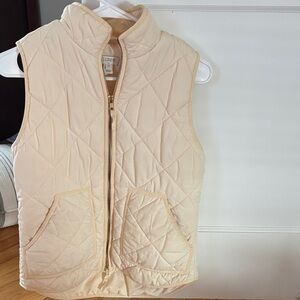 J. Crew Quilted Beige Vest